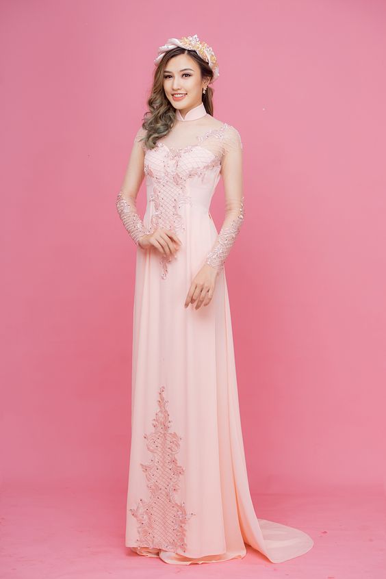 ao dai dam hoi dep don gian 7