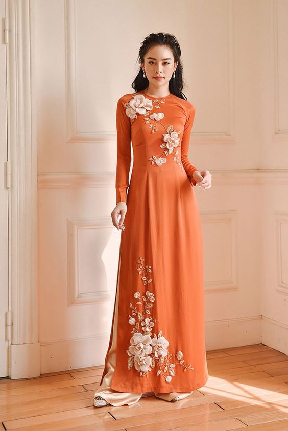 ao dai dam hoi dep don gian 9
