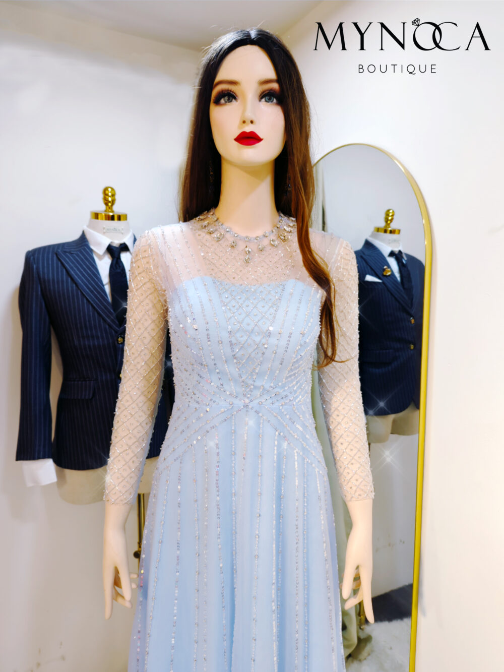 MDH036 - Đầm dạ hội suông A - Ảnh 2