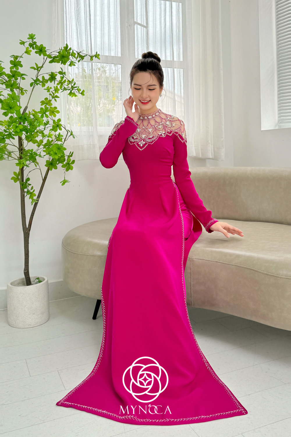 MBS075 - Áo dài bà sui - Ảnh 3